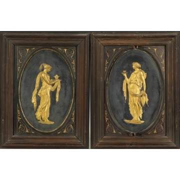 A Pair of Framed Victorian Plaques
