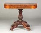 Empire Figured Mahogany Card Table
