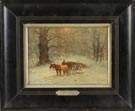 William Henry Lippencott (American, 1849-1920) Wood cart in winter
