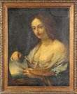 Old Master's School Ptg. Of lady w/artist pallet