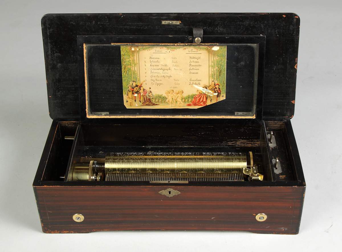Inlaid Cylinder Music Box Cottone Auctions