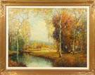 George Thompson Pritchard (American, 1878-1962) Landscape w/stream