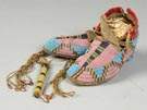 Native American Beaded Awl Case & Moccasins