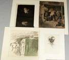 Group of 4 Lithos, engravings, etc. 