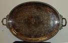 Silver Plate Tray tog. w/covered dish.