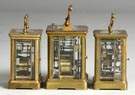 Three French Carriage Clocks