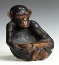 Cast and Patinated Bronze Monkey