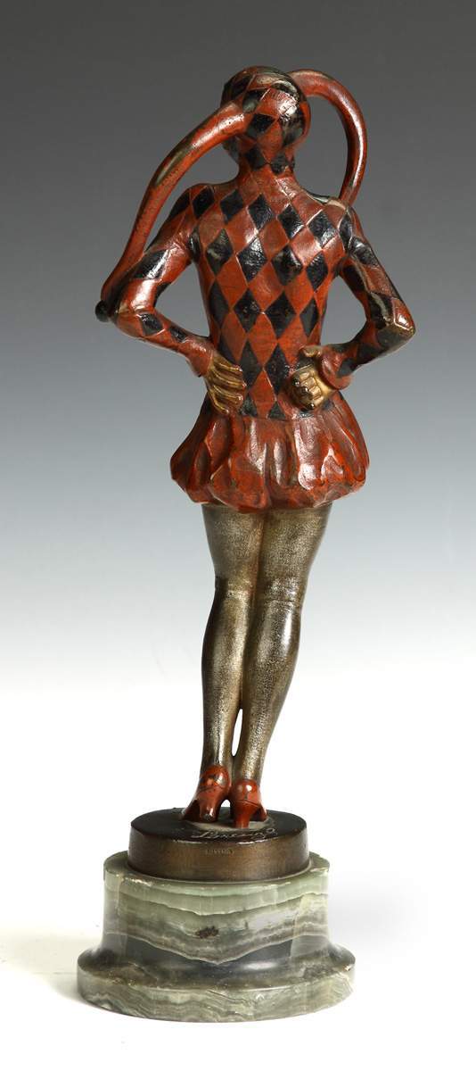 Josef Lorenzl (Austrian, 1892-1950) Bronze Jester | Cottone Auctions