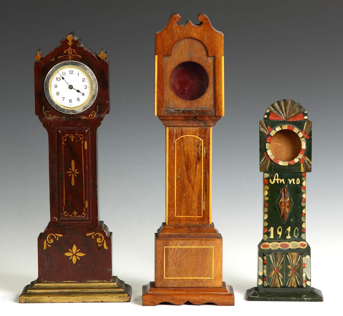 Miniature Grandfather Clocks and Watch Hutches Cottone Auctions