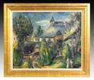Jean LiBerte (1895-1965) Impressionistic Church & landscape