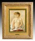 Robert Philipp (American, 1895-1981) "Seated Nude"