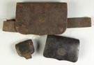 Three Leather Civil War Cartridge Boxes