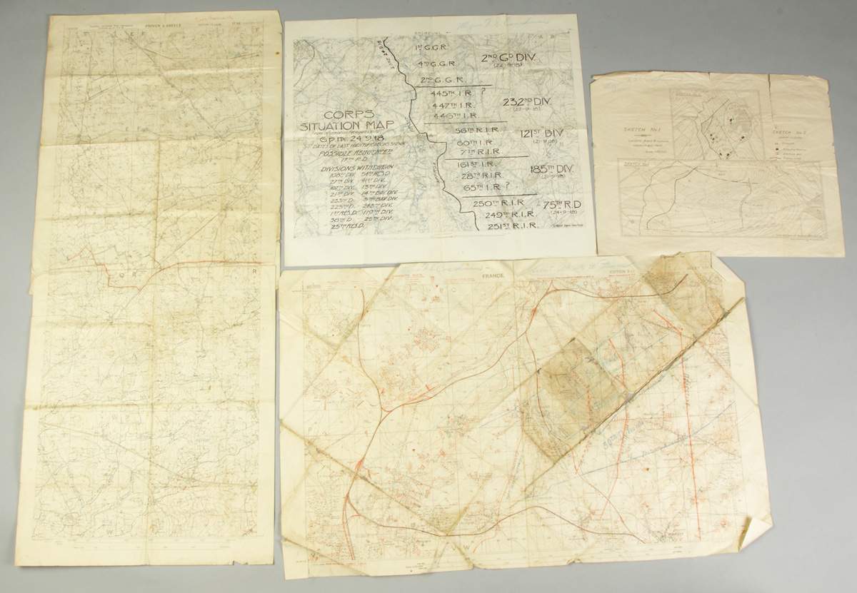 Group Of WWI Military Maneuver Maps Cottone Auctions