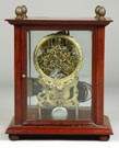 Unusual Brass Framed Skeleton Clock