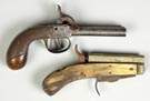 Double Barrel Pistol & Knife/Gun w/Horn Handle