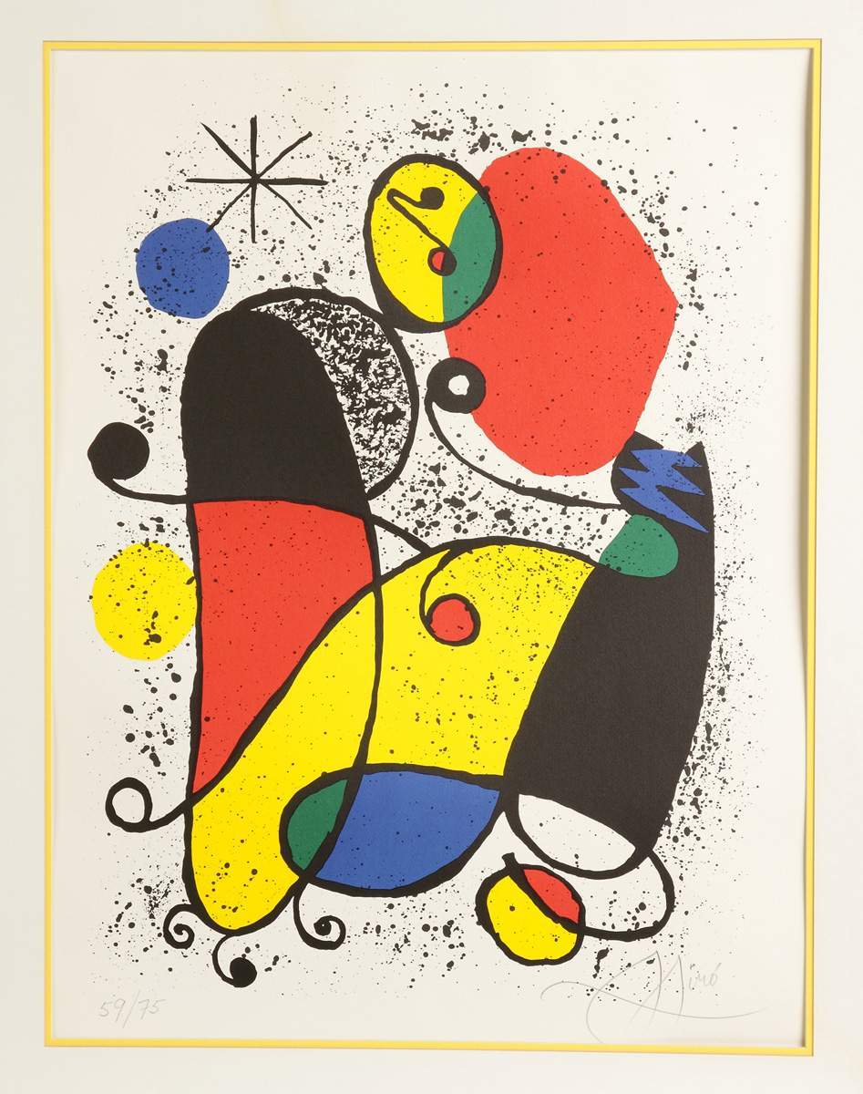 Three Joan Miro (Spanish, 1893-1983) Abstracts | Cottone Auctions
