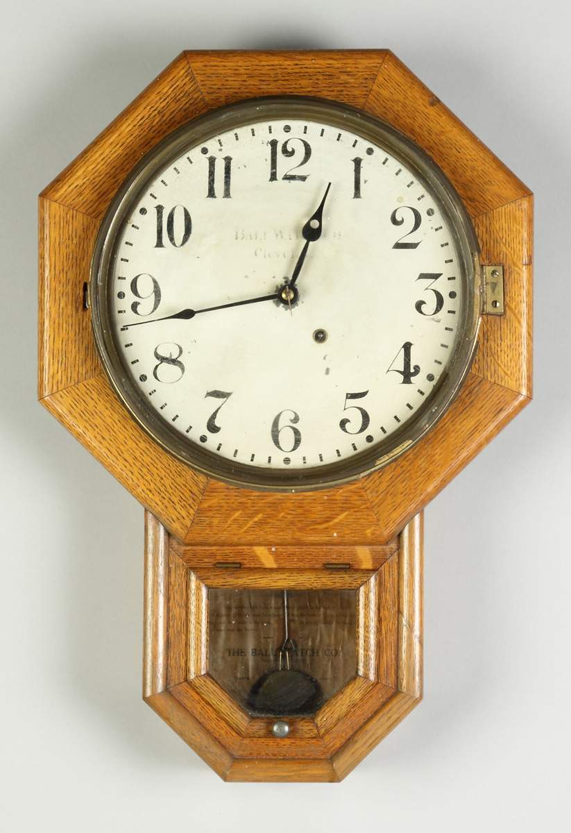 Ball Watch Co., Cleveland, OH, Railroad Office Clock Cottone Auctions