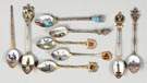 9 Enameled Souvenir Spoons