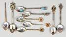 10 Enameled Souvenir Spoons 