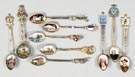 10 Enameled Souvenir Spoons 