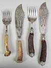 Sterling & Stag Handle Fish Serving Sets