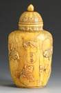 Chinese Carved Ivory Snuff Bottle 