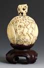 Chinese Carved Ivory Snuff Bottle 