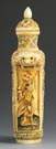Carved & Painted Ivory Snuff Bottle