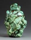 High Relief Carved Turquoise Snuff Bottle