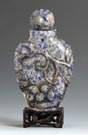 Relief Carved Lapis Snuff Bottle