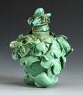 High Relief Carved Turquoise Snuff Bottle