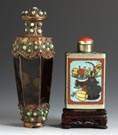 Tortoise Shell & Cloisonné Snuff Bottles