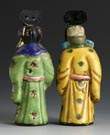 Two Enamel on Copper Figural Snuff Bottles