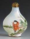 Enamel on Metal Snuff Bottle