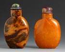 Two Amber Snuff Bottles