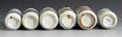 Six Porcelain Snuff Bottles of Cylindrical Form w/Rounded Shoulders