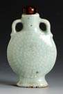 Porcelain Moon Flask Snuff Bottle 