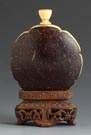 Coconut Shell & Ivory Snuff Bottle