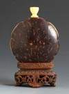 Coconut Shell & Ivory Snuff Bottle