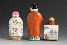 Three Porcelain Snuff Bottles