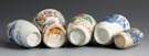 Five Porcelain Snuff Bottles
