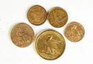 5 US Gold Coins 
