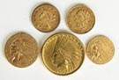 5 US Gold Coins 