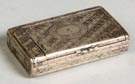 Russian Silver Hand Chased Cigarette Box w/Match Compartment