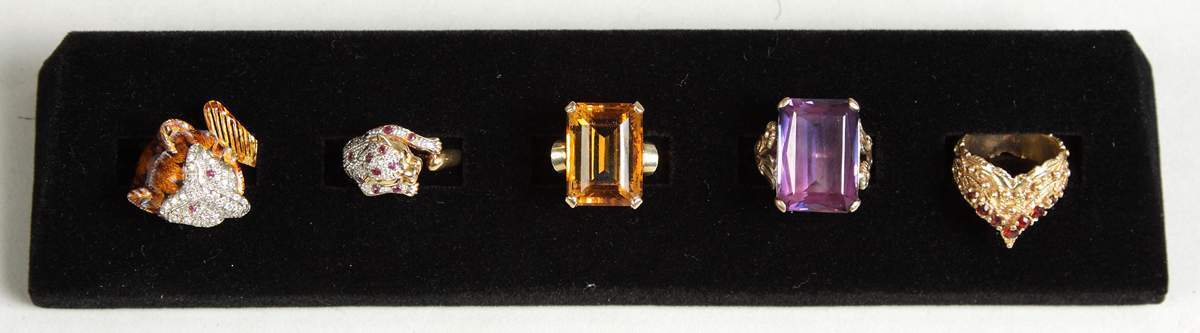 Five Rings Collection Group of 5 Rings | Cottone Auctions