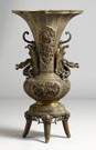 Asian Bronze Footed Floor Vase