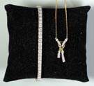 Platinum & Diamond Tennis Bracelet & 18K Gold, Platinum & Diamond Necklace