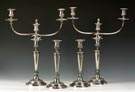 Matthew Boulton Sheffield Plate Candelabras and Candlesticks