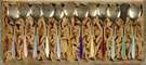 Set of 12 Sterling & Enameled Spoons 