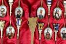 Silver & Enameled Souvenir Spoons of Countries